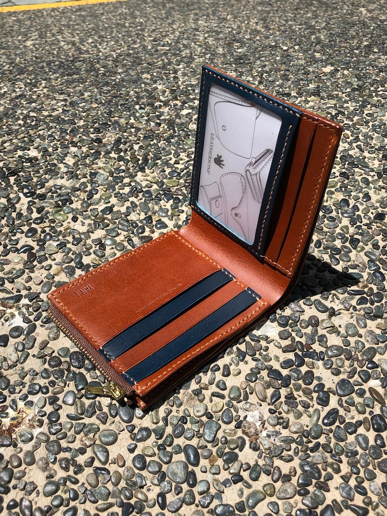 Bi-fold short wallet with zipper ( with photo slot )對頁式相片格拉鍊銀包