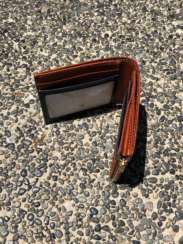 Bi-fold short wallet with zipper ( with photo slot )對頁式相片格拉鍊銀包