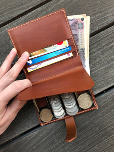 Japanese style Bi-fold short wallet with (YEN)coin clip 日式對頁零錢夾銀包